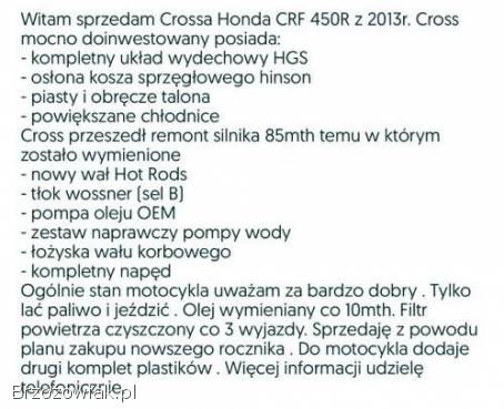 Honda CRF Honda Crf 450r 2013