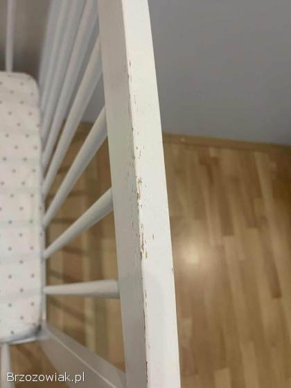 Łóżeczko dziecięce białe 120x60