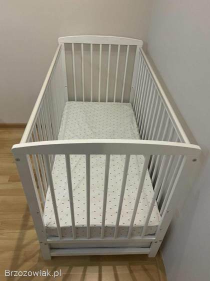 Łóżeczko dziecięce białe 120x60