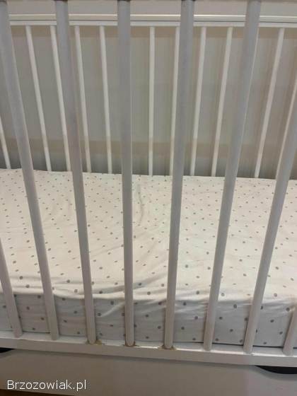 Łóżeczko dziecięce białe 120x60