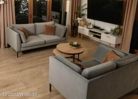 Zestaw wypoczynkowy szary Velvet,  sofy 2 i 3 osobowa