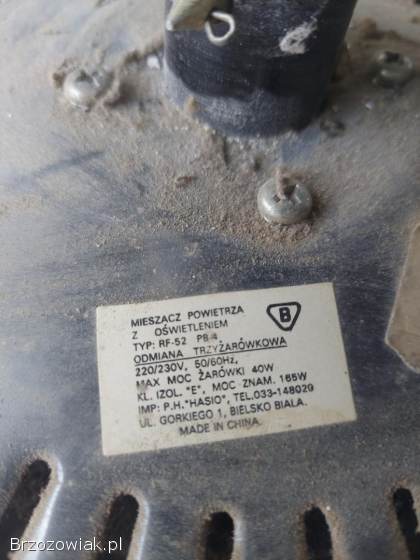 Lampa z miszaczem powietrza