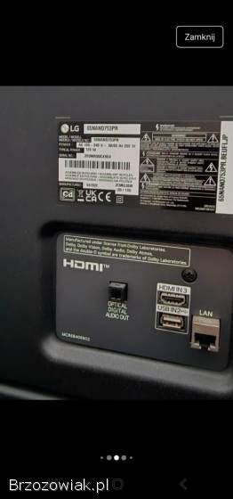 Telewizor LG 65 cal 65NANO753PR LED 4K webOS