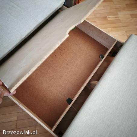 Sofa z funkcją spania i pojemnikiem na pościel dwuosobowa