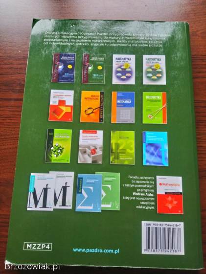 Matematyka.  Zbiór zadań maturalnych z rozwiązaniami.  Pagacz