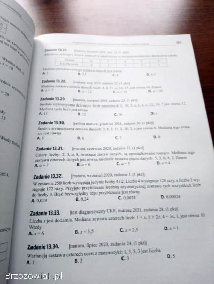 Matematyka.  Zbiór zadań maturalnych z rozwiązaniami.  Pagacz