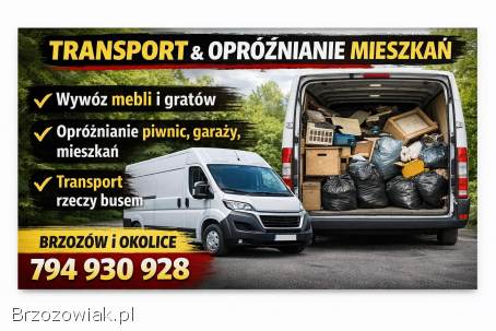 Transport /Opróżnianie piwnic,  mieszkań Brzozów i okolice