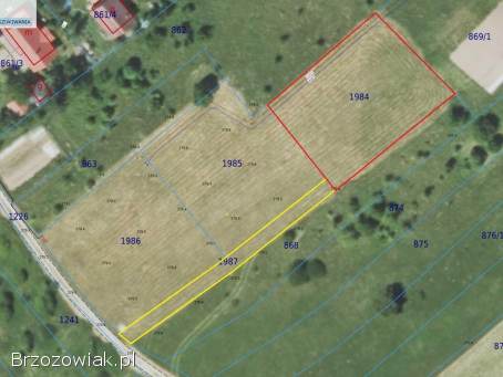Działka budowlana w m.  SZCZEPAŃCOWA -  14,  92 ar,  wydane WZ.