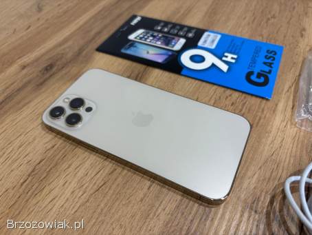 Okazja!  Iphone 12 Pro Max Złoty!  256 GB!  Super Stan!  Bateria 100