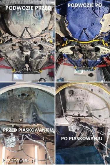 Konserwacja samochodowa/ podwozia,  czyszczenie suchym lodem