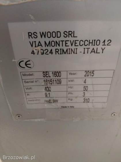 Piła formatowa RSWOOD SEL 1600