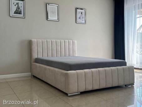 Łózko tapicerowane na wymiar,  zabudowa sypialni,  panele tapicerowane na wymiar.