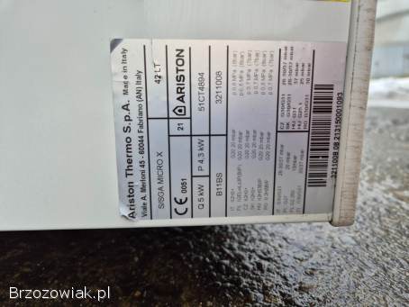 Pojemnościowy gazowy ogrzewacz wody Ariston 40l boiler