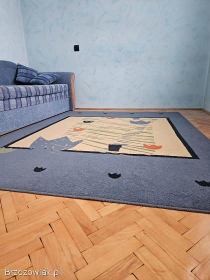 Łóżko dziecięce rozkładane+dywan+ karnisz+lampa