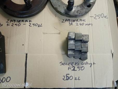 Uchwyt tokarski zabierak szczęki tokarka konik frezarski