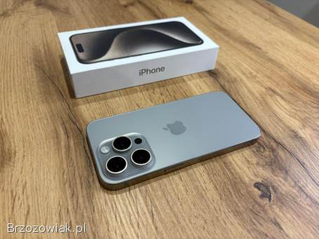 Okazja!  Iphone 15 Pro -  Naturalny Tytan!  256GB!  Bateria 100!