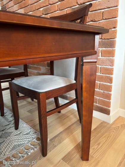 Drewniany stół + 8 drewnianych krzeseł