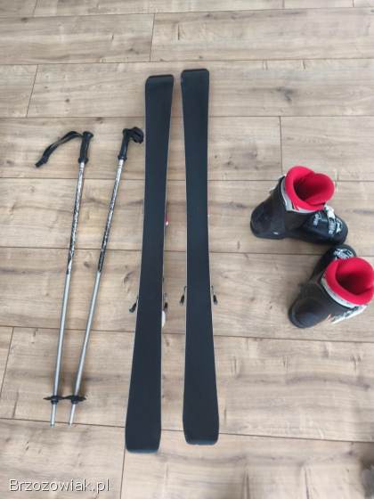 Narty Atomic 120cm buty kijki idealne do nauki jazdy