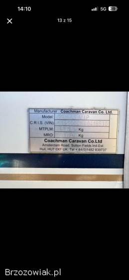 Przyczepa kempingowa Coachman VIP