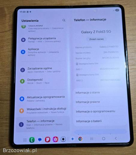 Samsung Z Fold 3 sprzedam.