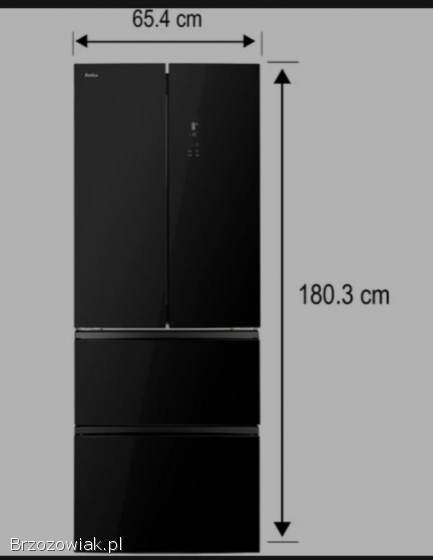 Lodówka AMICA FY3279.  6GDFB Side by Side No frost 180.  3cm Czarna Szkło