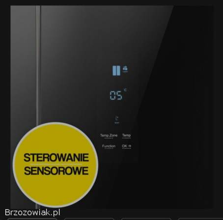 Lodówka AMICA FY3279.  6GDFB Side by Side No frost 180.  3cm Czarna Szkło