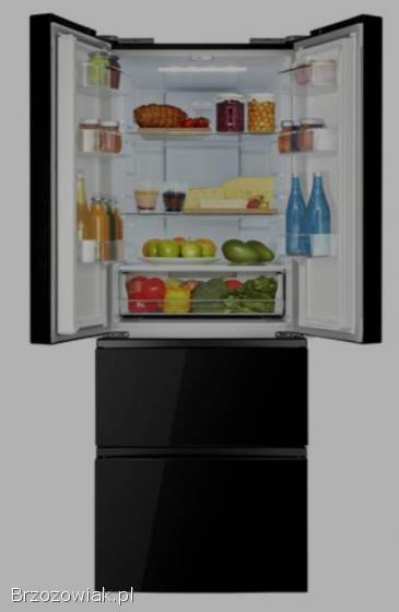 Lodówka AMICA FY3279.  6GDFB Side by Side No frost 180.  3cm Czarna Szkło