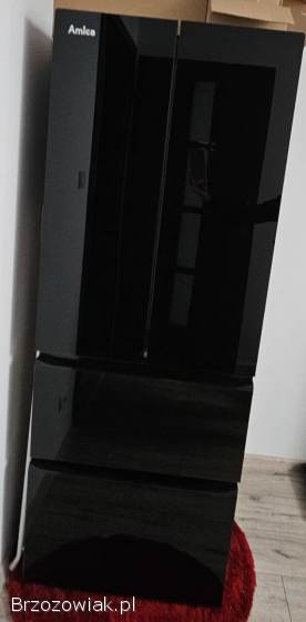 Lodówka AMICA FY3279.  6GDFB Side by Side No frost 180.  3cm Czarna Szkło