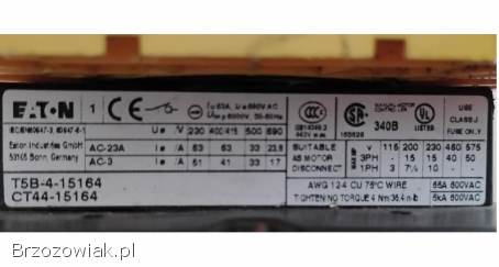 Wyłącznik Włącznik trójfazowy krzywkowy 3F tablicowy 40A Eaton Używany