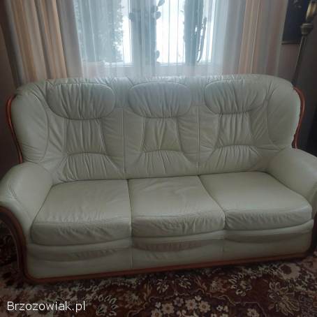 Komplet wypoczynkowy skórzany