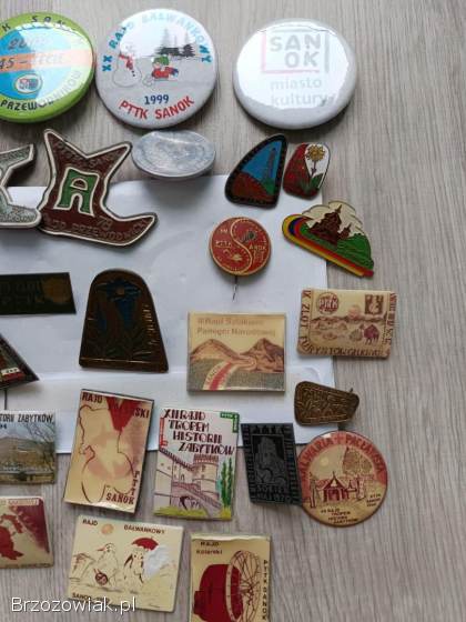 Wpinki odznaki PTTK Sanok ziemia Sanocka turystyczne krajoznawcze