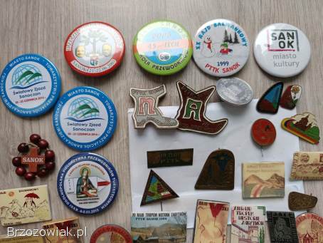 Wpinki odznaki PTTK Sanok ziemia Sanocka turystyczne krajoznawcze