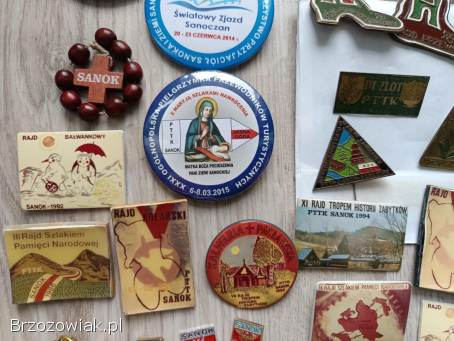 Wpinki odznaki PTTK Sanok ziemia Sanocka turystyczne krajoznawcze