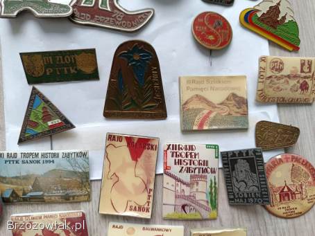 Wpinki odznaki PTTK Sanok ziemia Sanocka turystyczne krajoznawcze