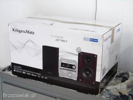 Wieża Kruger matz km 1584 pilot USB mp3 BT CD RDS kolu sprawna,  DOSTAWA