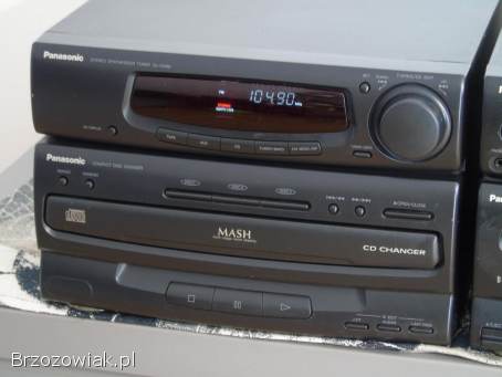 Wieża Panasonic radio CD AUX korektor mocna 130 wat.  DOSTAWA