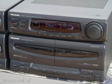 Wieża Panasonic radio CD AUX korektor mocna 130 wat.  DOSTAWA