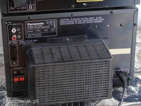 Wieża Panasonic radio CD AUX korektor mocna 130 wat.  DOSTAWA