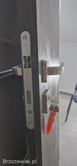 Drzwi wewnętrzne wewnątrzklatkowe pełne 100 prawe antracyt