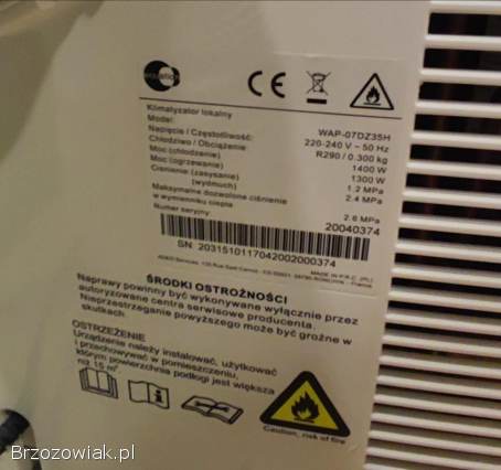 Klimatyzator przenośny Equation WAP-07DZ35H