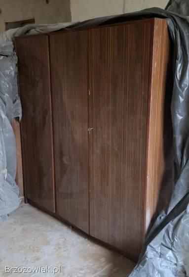 Szafa 3 drzwiowa,  PRL wysoki połysk