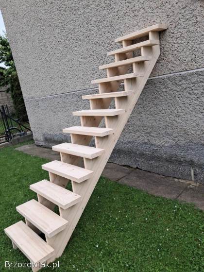 Schody drewniane młynarskie.