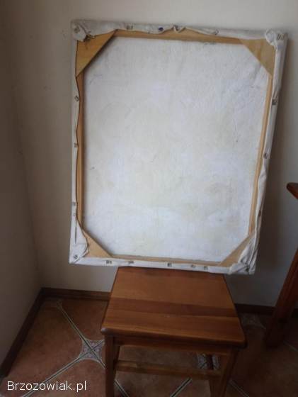 Obraz na płótnie.  Ręcznie malowany,  scena zimowa,  dzieci,  zabawki – unikat