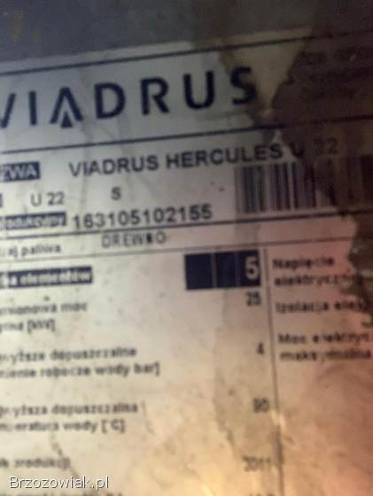 Piec centralnego ogrzewania na drzewo żeliwny Viadrus