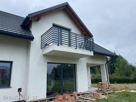 Schody -  barierki -  drzwi loft -  wizualizacja 3D