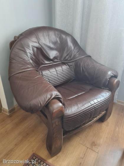Skórzana sofa z fotelami