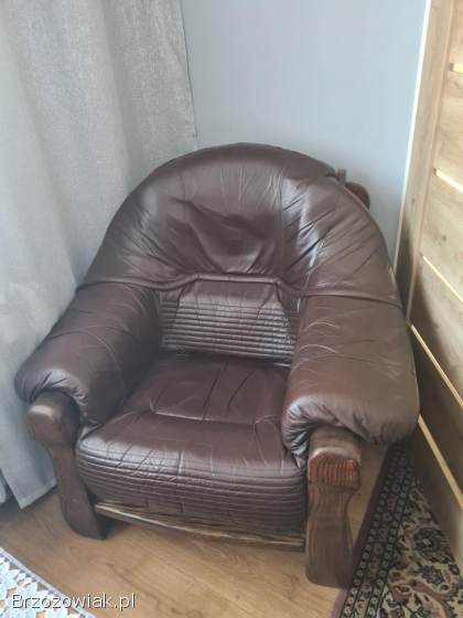 Skórzana sofa z fotelami