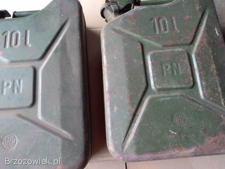 Kanister 10 l polski PRL karnister kanka +wylewka lejek PRL