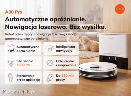 Robot sprzątający jILIFE A30 PRO z Automatyczną Stacją Samoczyszczącą