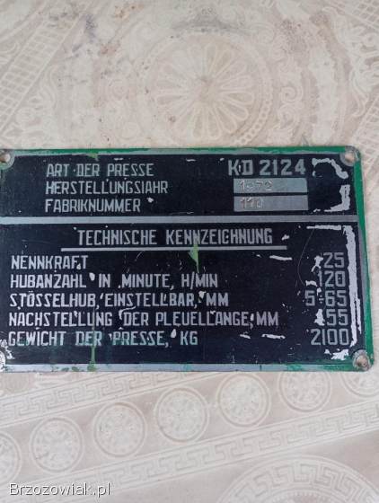 Prasa mimośrodowa od 25